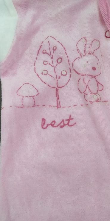 Комбинезон-Человечек для новорожденных розовый размер 56-62, photo number 6