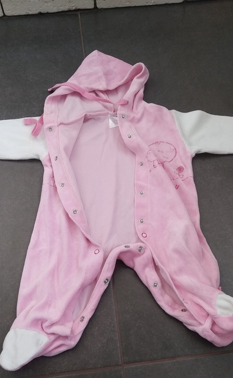 Комбинезон-Человечек для новорожденных розовый размер 56-62, фото №10
