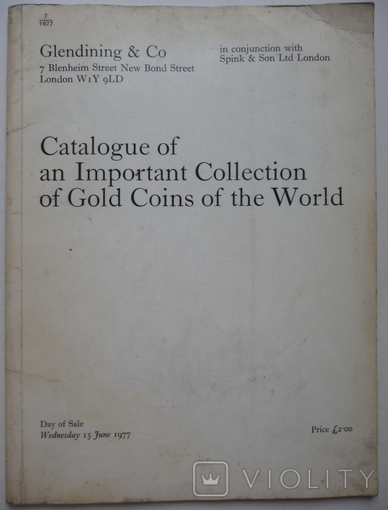 Catalogue of an Important Collection of Gold C0ins of the World . 1977 г ., фото №3