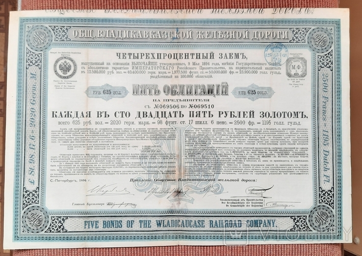 Society of the Vladikavkaz Railway. 1894., photo number 2