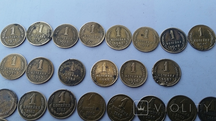 Збірка 1 копійочних монет(46 штук)