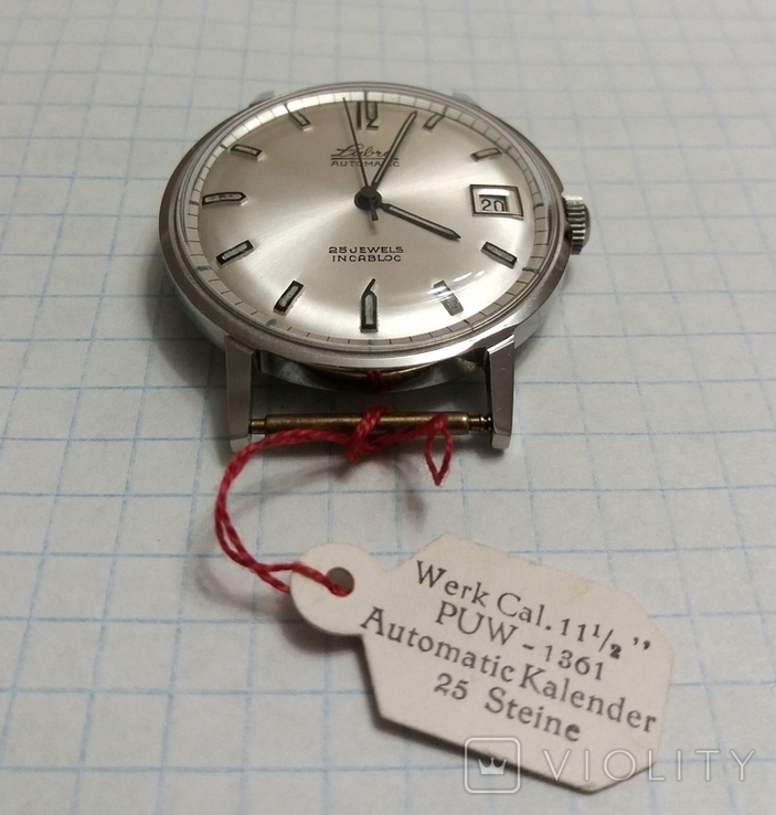 Новые немецкие часы Lubra, автоподзавод, Incabloc, 60- е годы, фото №8