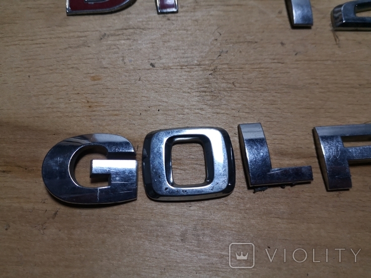 Шильдики буквы надпись GOLF автомобильные, фото №6