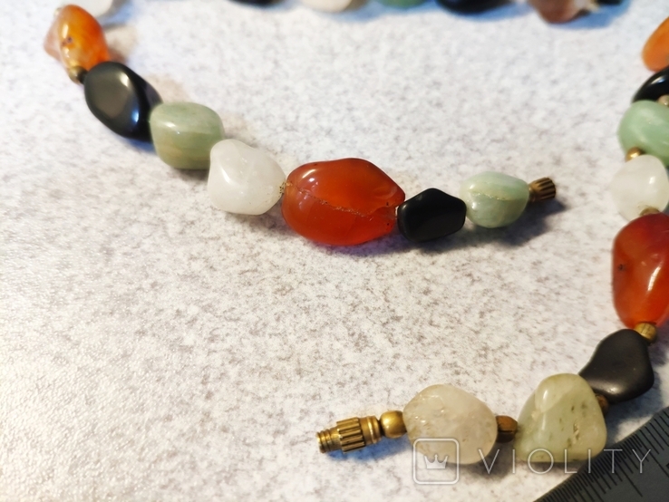 Beads made of natural stone with amber, 1970s, photo number 9