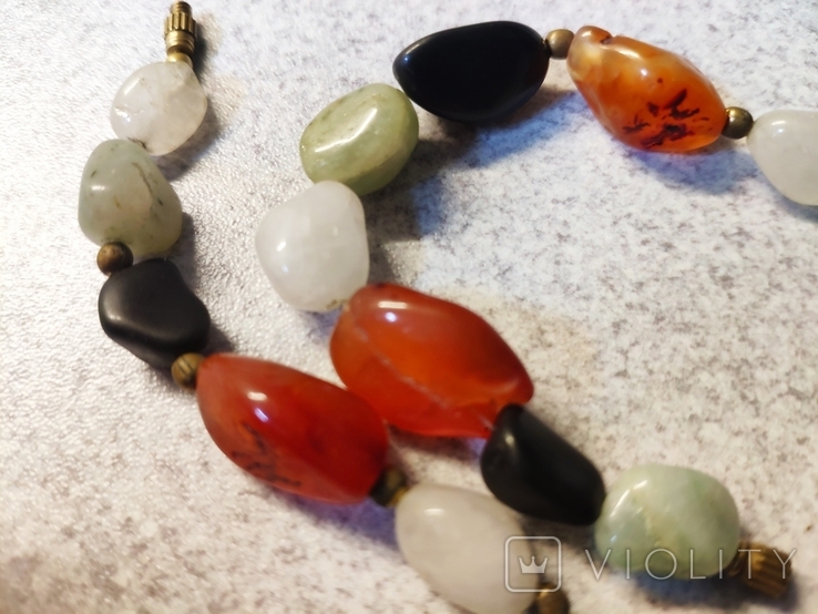 Beads made of natural stone with amber, 1970s, photo number 10