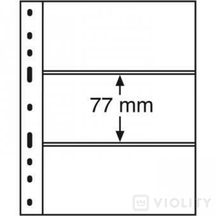 Лист OPTIMA Classic для 3 банкнот 180 x 77mm