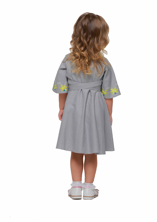 Дитяча сукня вишиванка Сяйво сіра, фото №5