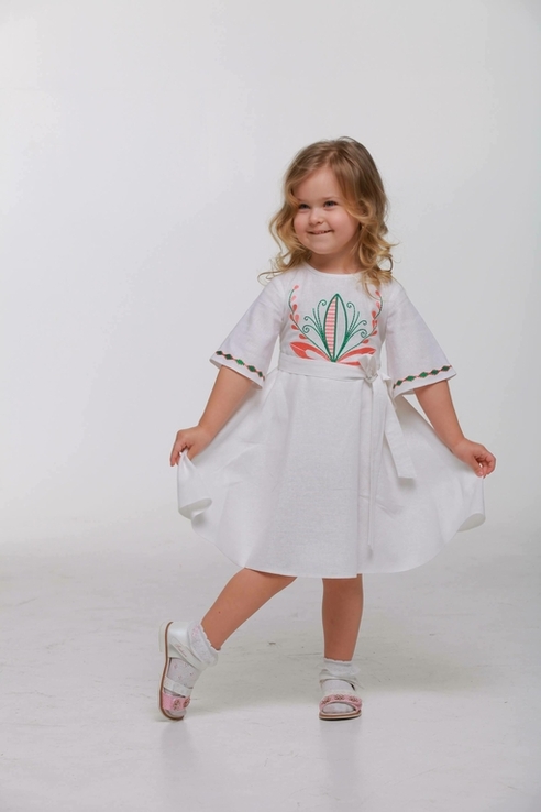 Дитяча сукня вишиванка Пробудження біла, фото №2