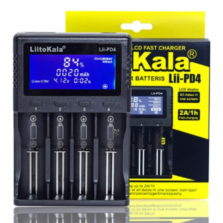 LiitoKala Lii-PD4 для АА, ААА, 18650, 16340 и др. аккумуляторов с дисплеем, фото №2