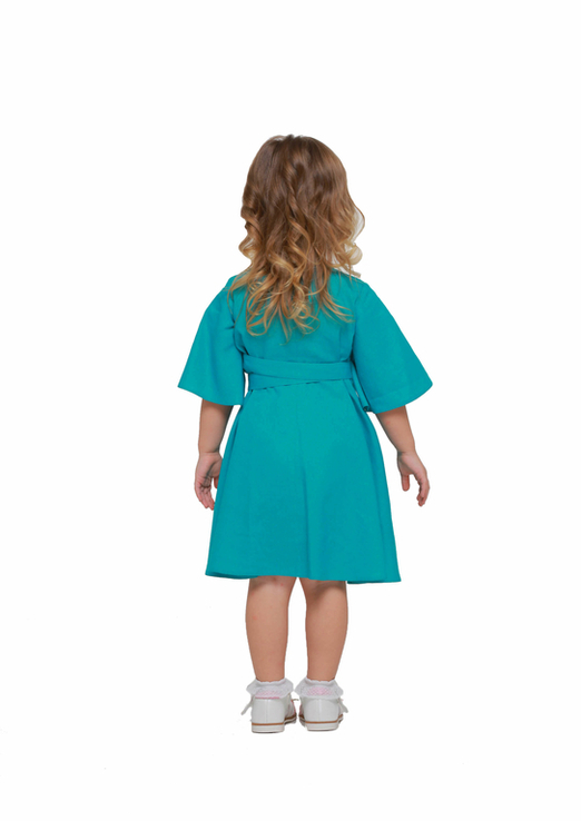 Дитяча сукня вишиванка Первоцвіт бірюзова, фото №5