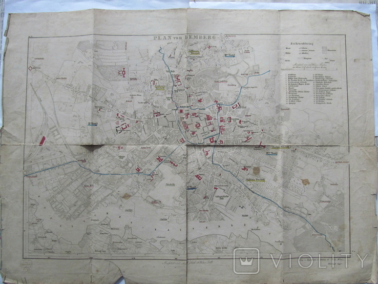 Старовинний австрійський план Львова, фото №2