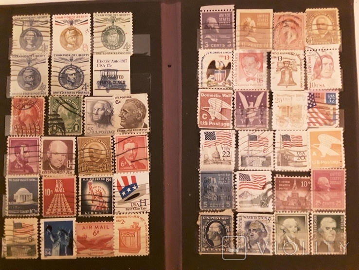 Набор старых почтовых марок -США