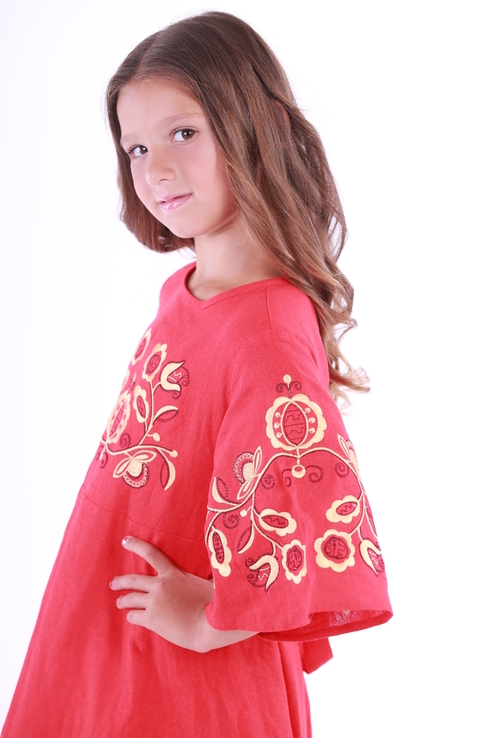 Дитяча сукня вишиванка "Знахідка" червона, фото №3