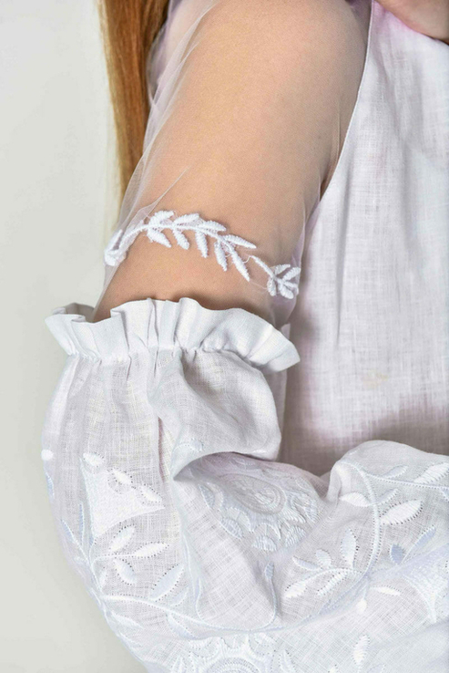 Блуза вишита "Марево" біла, фото №5