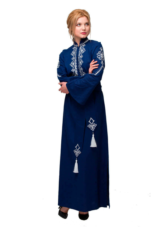 Сукня вишиванка Роксоляна синя, фото №2