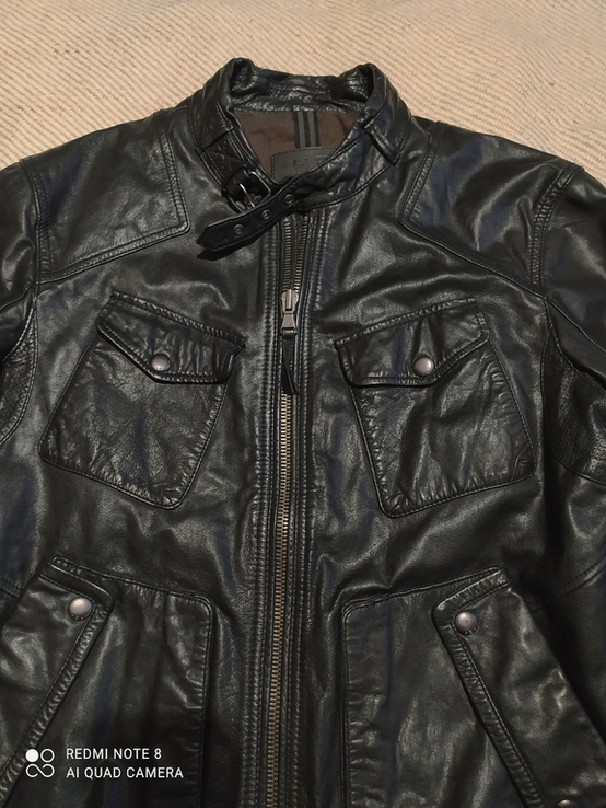 Новая кожаная мужская куртка H.E. by Mango, USA. р. M, numer zdjęcia 2