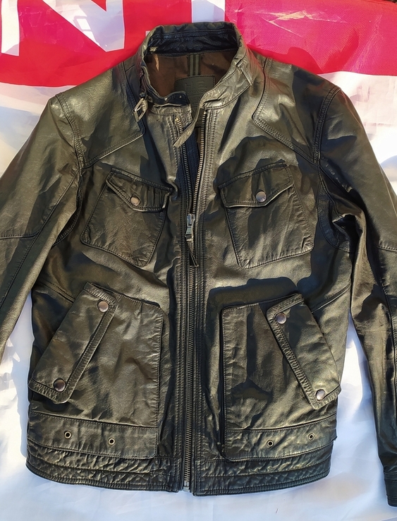 Новая кожаная мужская куртка H.E. by Mango, USA. р. M, photo number 7