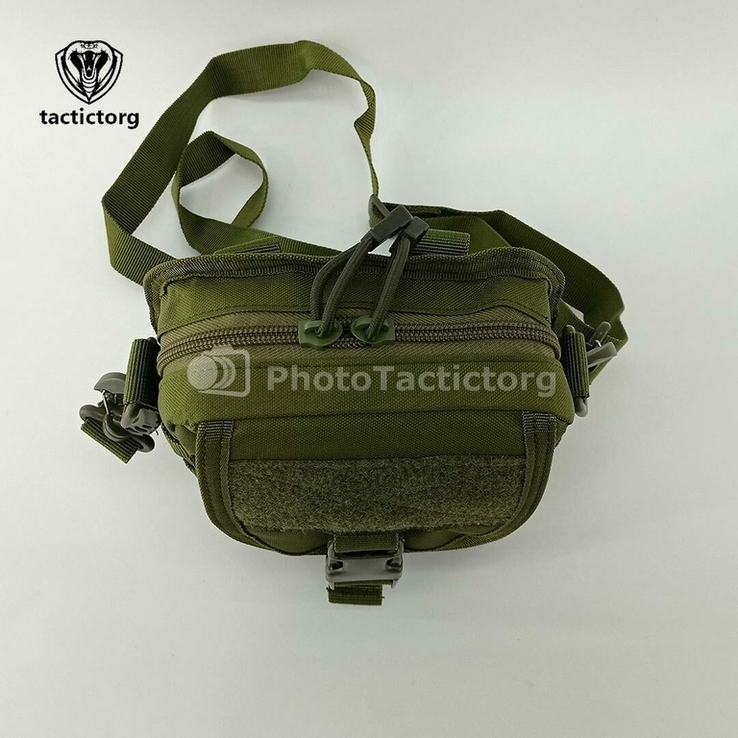 Сумка тактическая поясная наплечная, сумка-подсумок olive, фото №6
