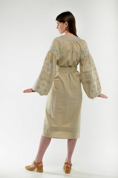 Сукня вишиванка Спадок беж, фото №6