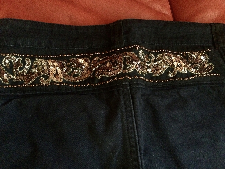Стильные брюки Calliope, вышивка, бисер, р.S, фото №7
