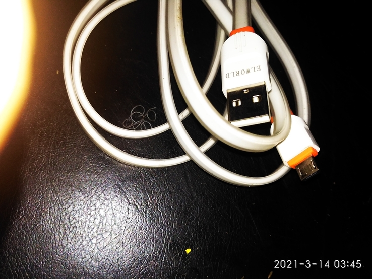 Мощный шнур новый Usb micro Usb,2.3 метра для зарядки мобильного телефона., photo number 2