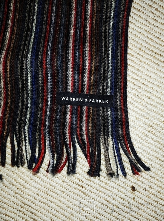 Брендовый шерстяной шарф warren parker, 155x30. Германия, photo number 3