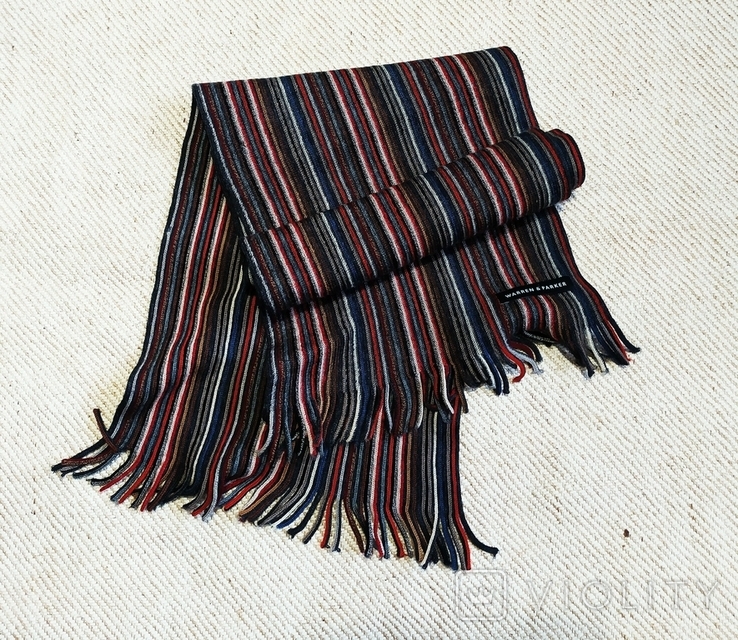 Брендовый шерстяной шарф warren parker, 155x30. Германия, photo number 4