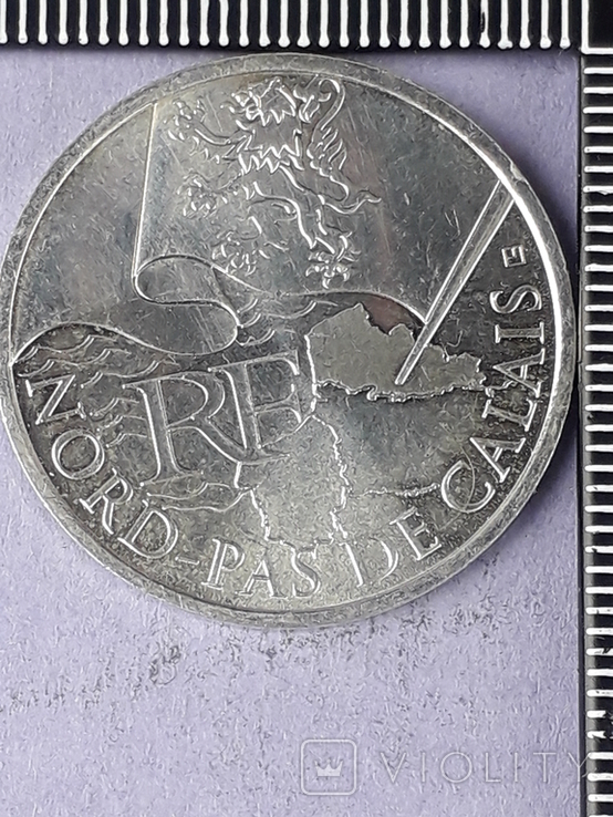 10 евро, 2010 год, регионы Франции, Nord-Pas de Calais, серебро 0.900, 10 грамм