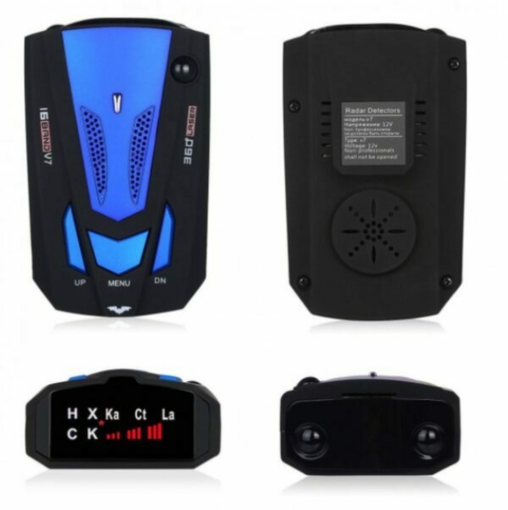 Антирадар светодиодный GRB Radar Detector дисплей 16 BAND V7 360 градусов, фото №2