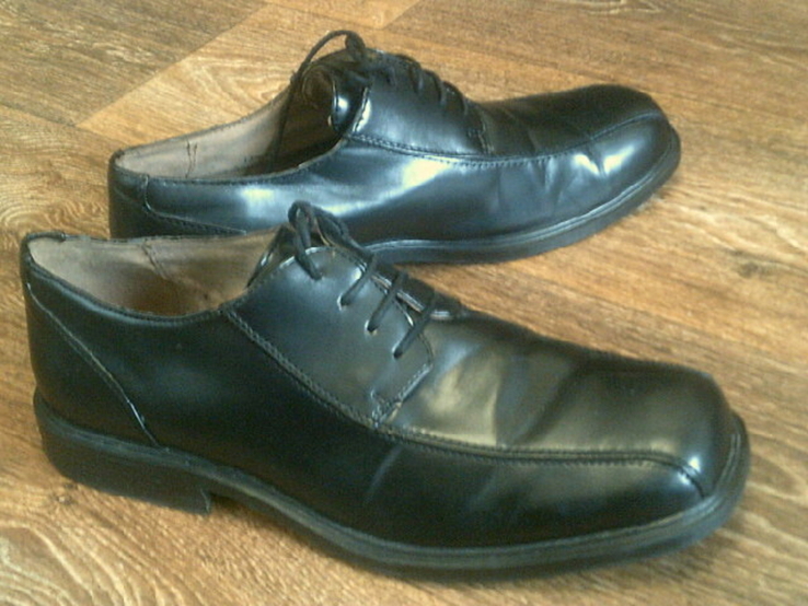 Century - фирменные черные кожаные туфли разм.43, фото №7