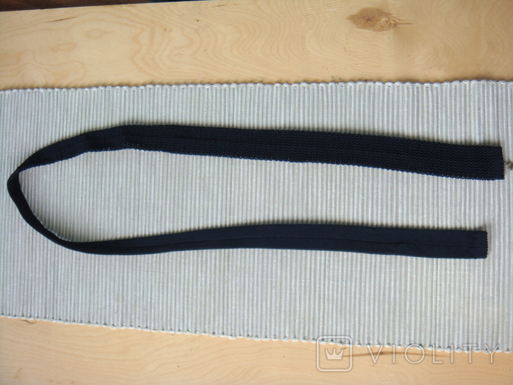 Галстук вязаный синий, с подвеской, Alpi Striccy cotton, винтаж, фото №5
