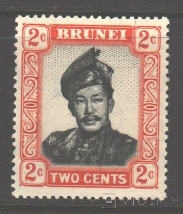 Брит. колонии. Бруней. 1952. Султан, 2 ц. *.