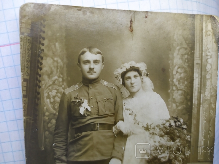 Photo Bride and groom. Volunteer railway troops, photo number 3