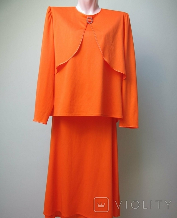 Костюм Фінляндія Trikotin Vintage Orange Розмір 50 з брошкою, фото №2