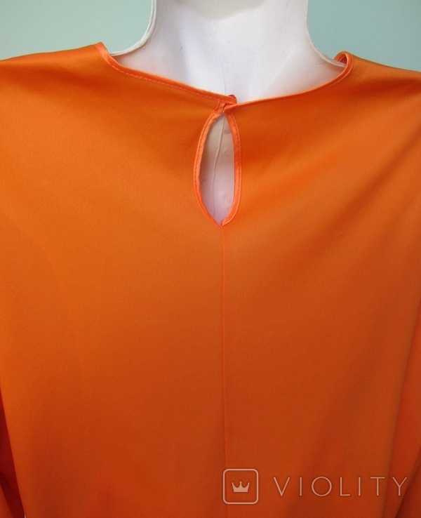 Costume Finland Trikotin Vintage Orange Size 50 with brooch, photo number 8