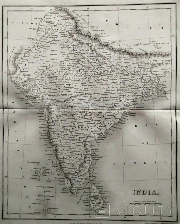 1820 Индия (карта 24х33) СерияАнтик