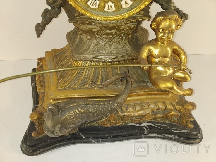 Бронзовые часы мрамор арт. 0480, фото №11
