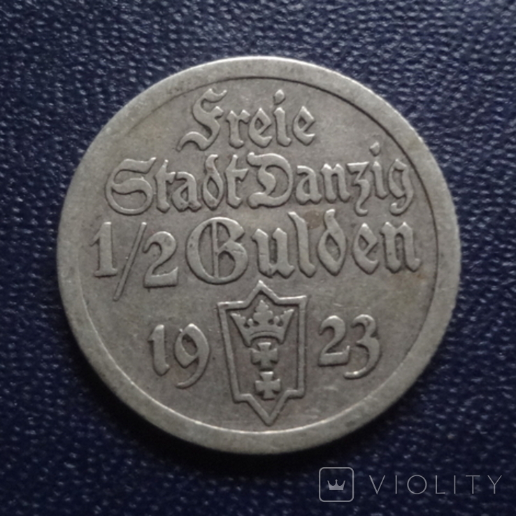 1/2 гульдена 1923 Данциг серебро (1.9.1)~, фото №2