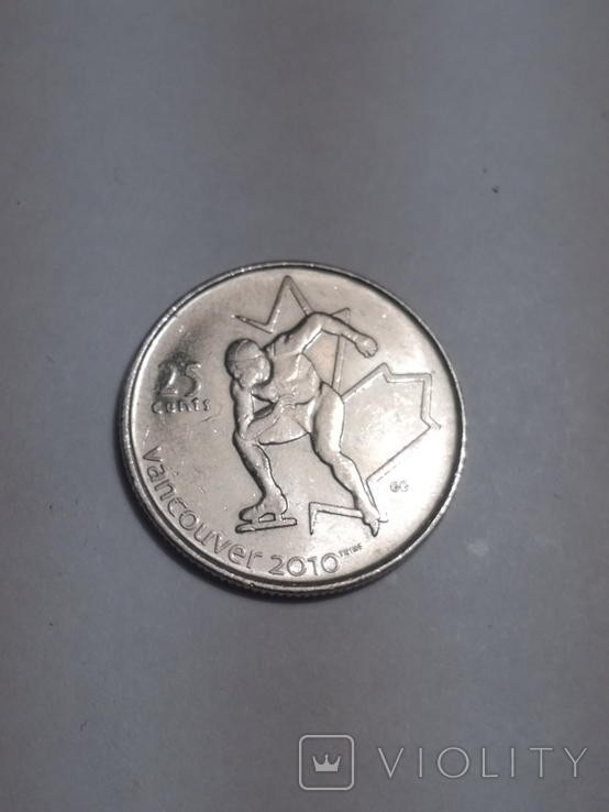 Памятная монета Канада Олимпиада Ванкувер 2010. Конькобежный спорт., фото №4