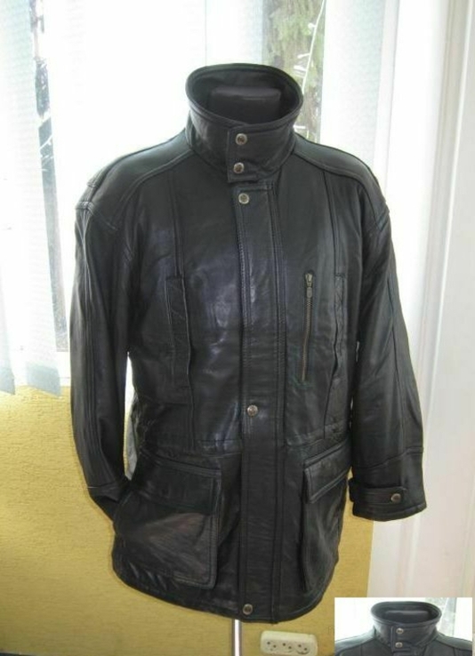 Большая кожаная мужская куртка Barisal.  Лот 989, фото №3