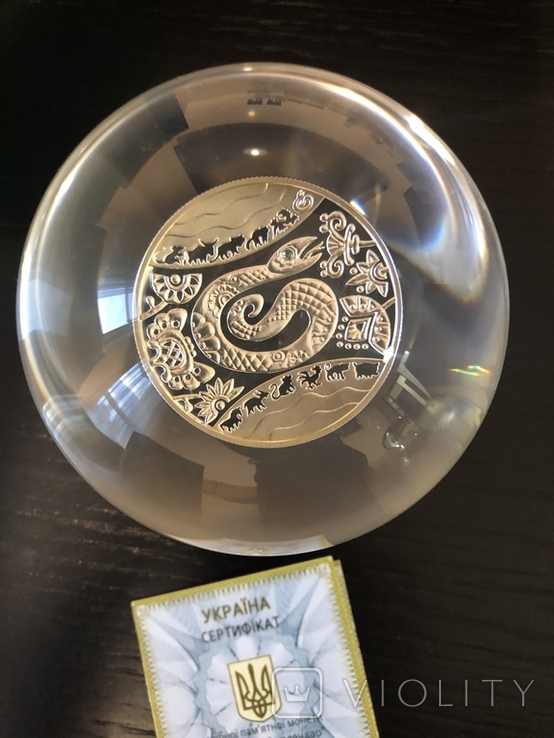Монета Год змеи. серебро в шаре.Рік змії . 2013 р, фото №5