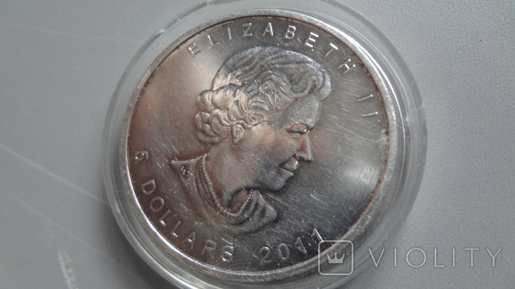 5 долларов 2011 Канада серебро унция 999,9, фото №7