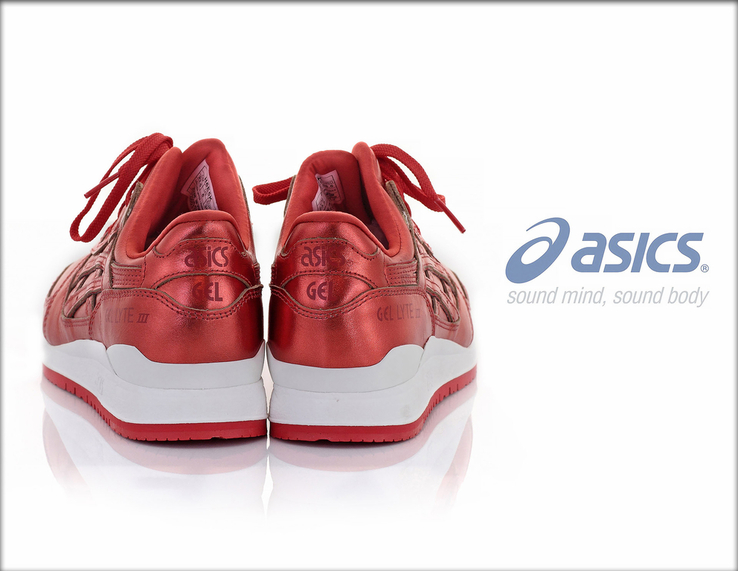 Кроссовки Asics Gel Lyte III Classic Red Metallic оригинал из США., фото №5