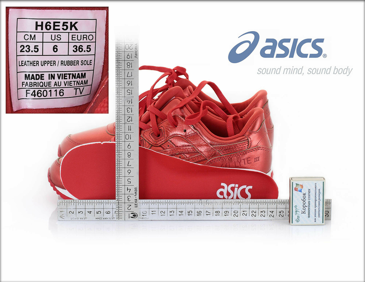 Кроссовки Asics Gel Lyte III Classic Red Metallic оригинал из США., фото №6