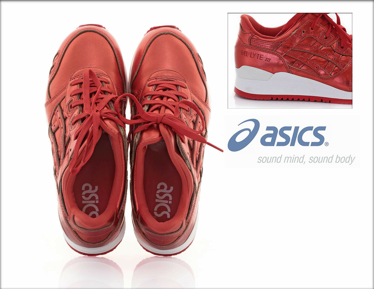 Кроссовки Asics Gel Lyte III Classic Red Metallic оригинал из США., фото №11