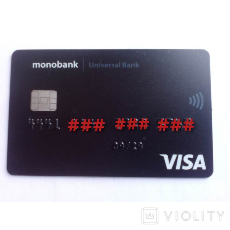 Неактивированная платежная карта виза МоноБанк, фото №2