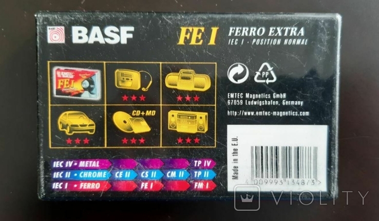 Касета BASF/EMTEC FE I 60 (Release year: 1996), фото №3