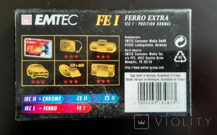 Касета EMTEC FE I 60 (Release year: 1997), фото №3