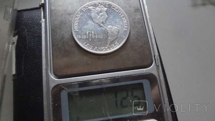 50 центов 1923 США Лос-Анджелес Монро серебро (G.4.1), фото №6