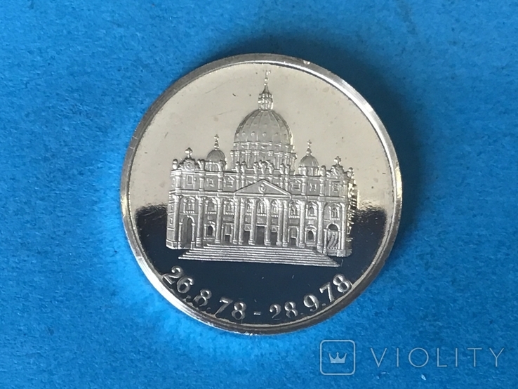 Ватикан жетон , Монета 6,08g, 23mm серебро, фото №2